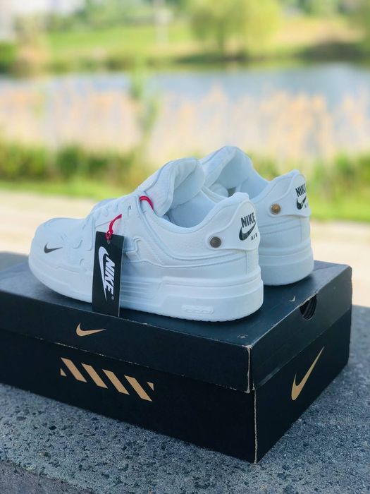 Мужские кроссовки Nike Air Force Белые кожаные кросовки Найк