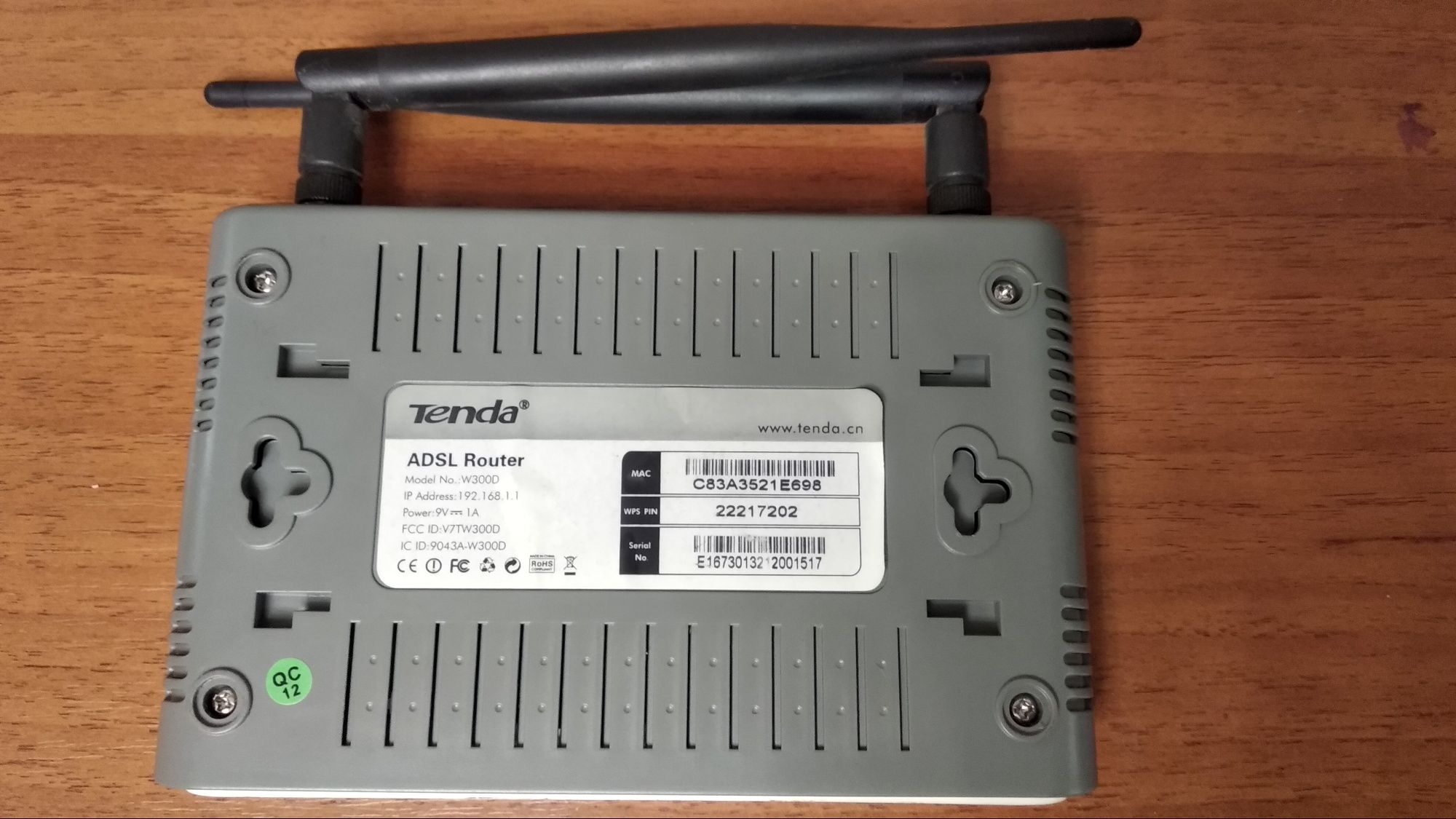 Tenda W300D ADSL2/2+ Router. Роутер Укр.телеком. Модем