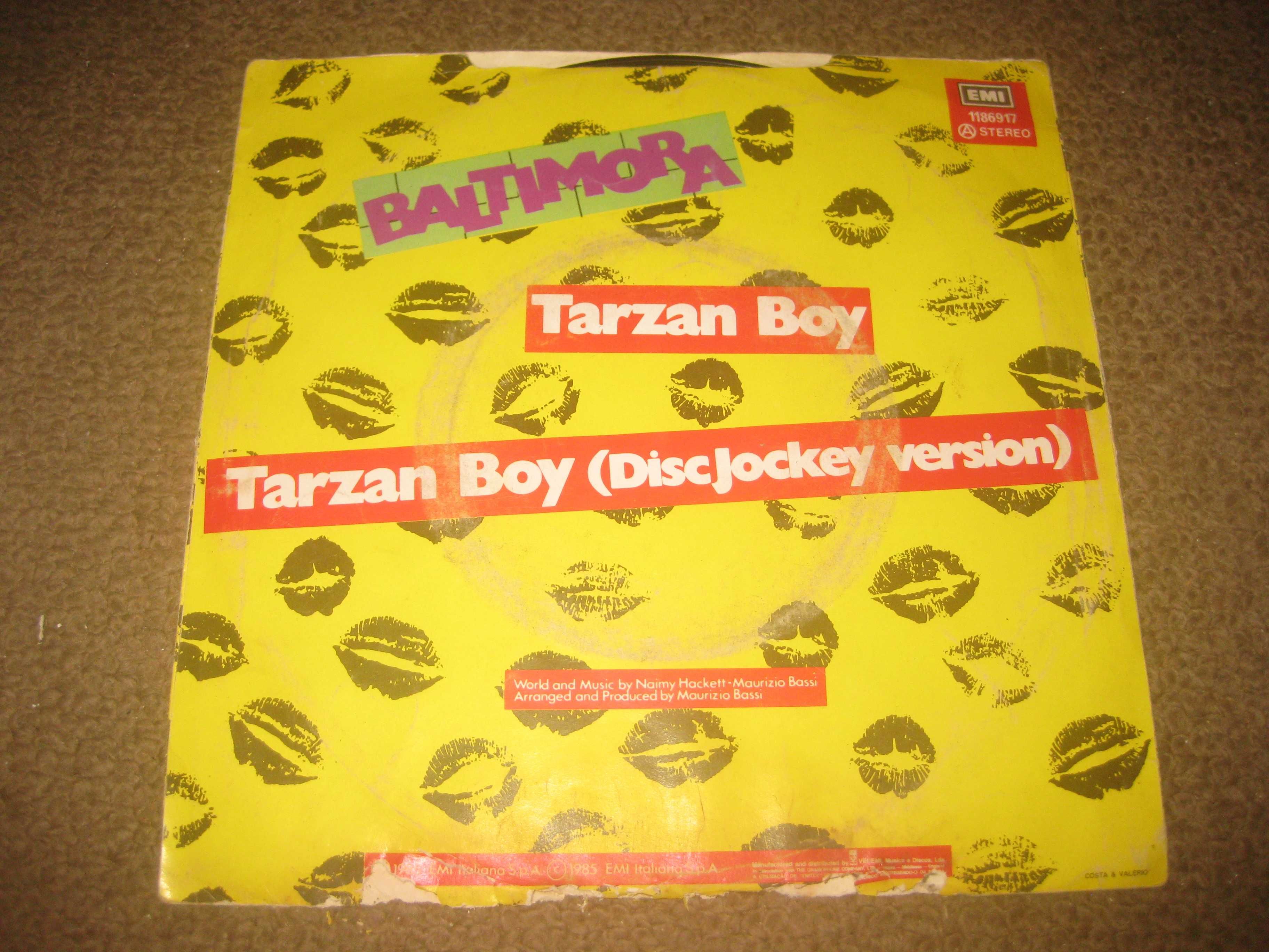 Vinil Single 45 rpm dos Baltimora "Tarzan Boy"