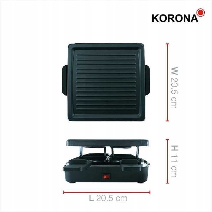 grill elektryczny KORONA czarny 600 W