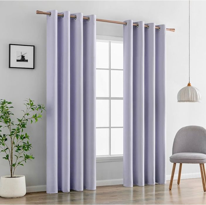 2 Zasłony 140x245cm.  Zaciemniające Termiczne Na Przelotkach