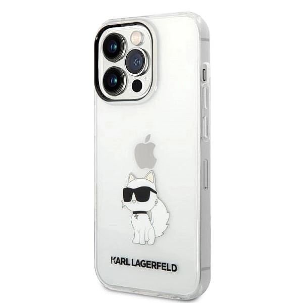 Etui Karl Lagerfeld Ikonik Choupette na iPhone 14 Pro - przezroczyste