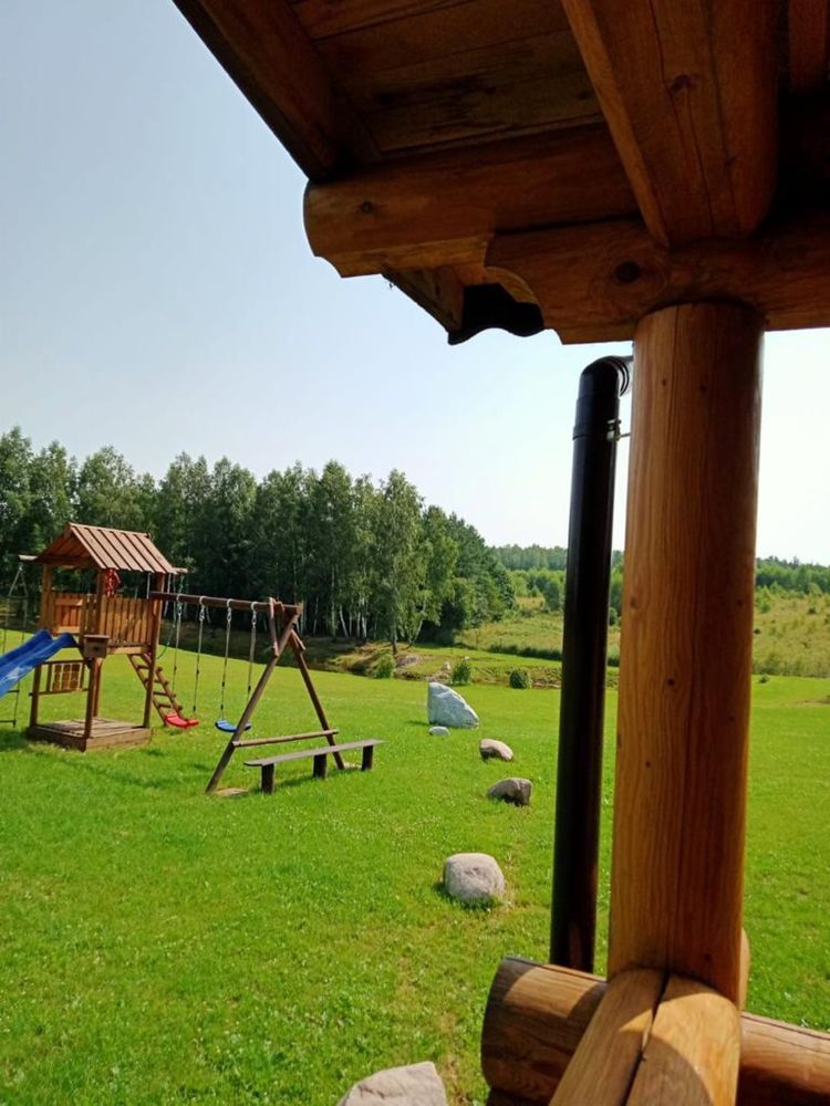 Domek na Mazurach, domek drewniany, las, Mazury, cisza, Mrągowo