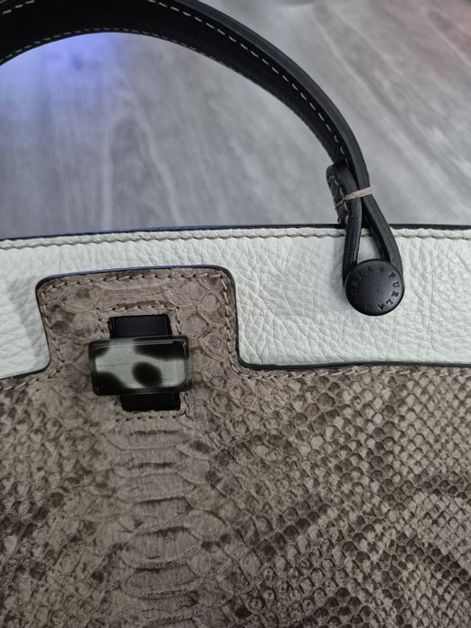 Nowa damska torebka skóra naturalna  FURLA wzór skóra węża