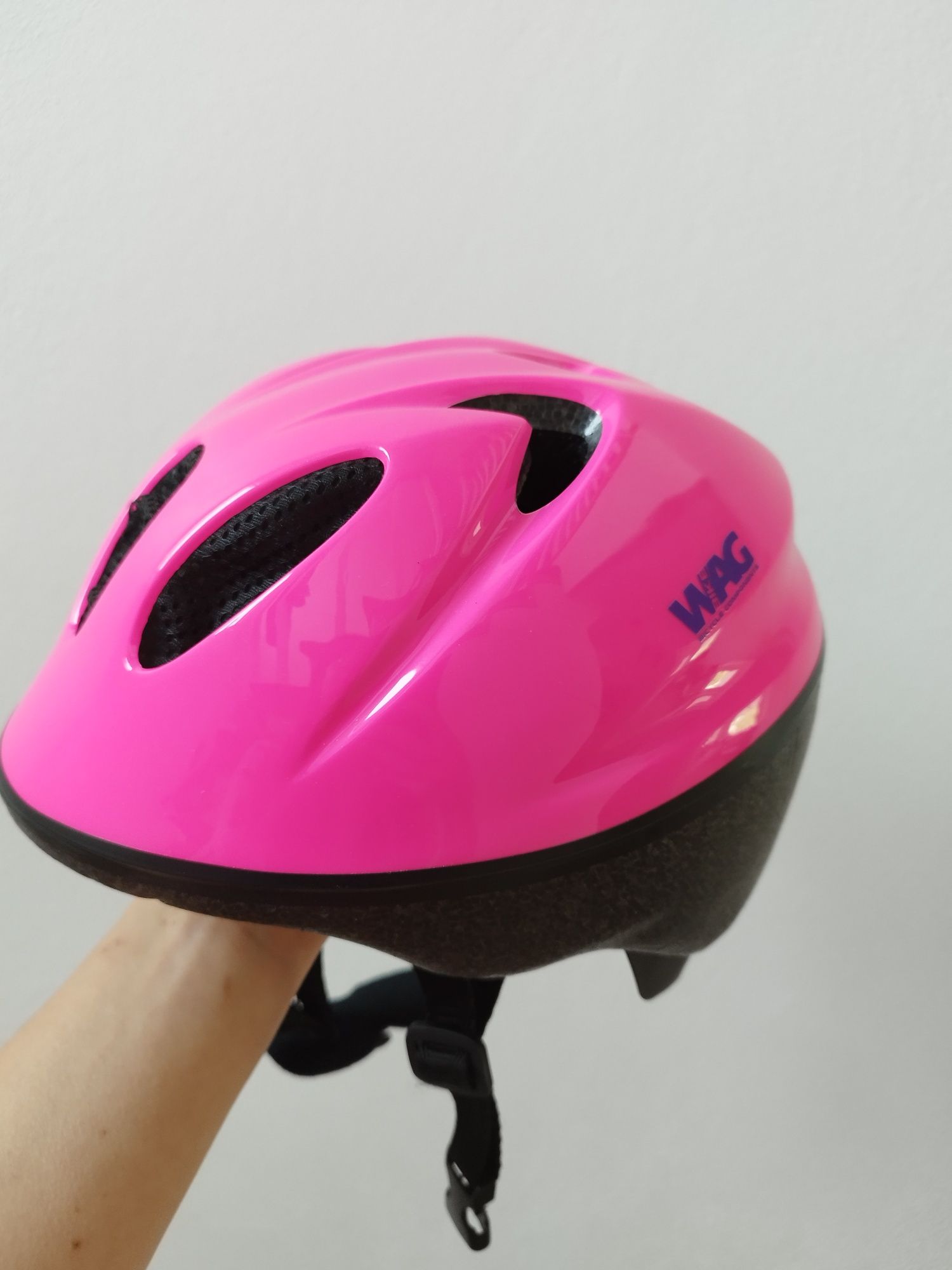 Kask rowerowy dla dziewczynki Wag nowy