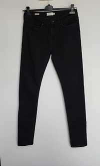 Spodnie jeansowe dżinsowe czarne Rurki skinny męskie młodzieżowe 32