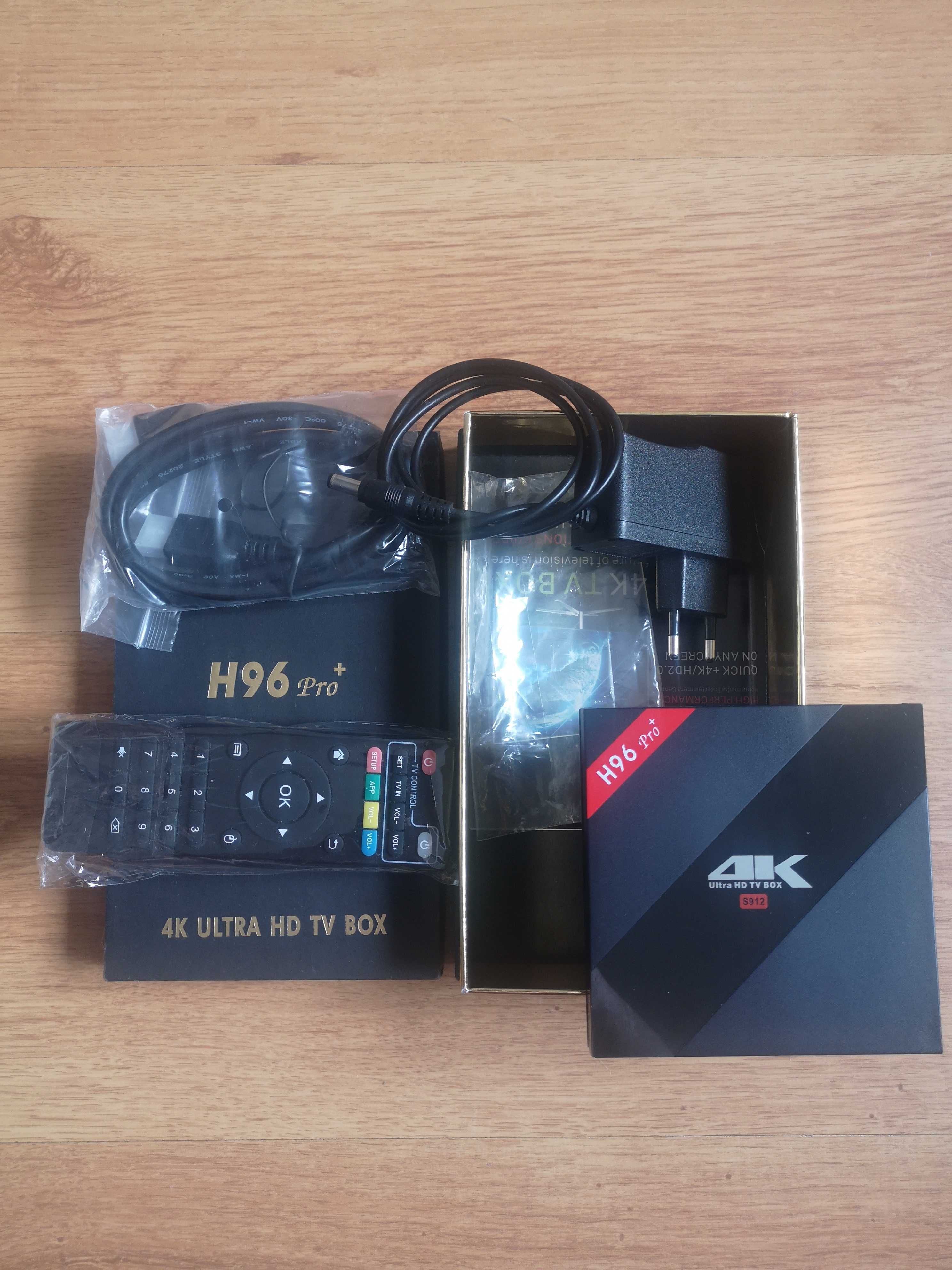 Smart TV BOX 4KH96 Pro+ Android 7.1 z pilotem 3GBRAM 32G