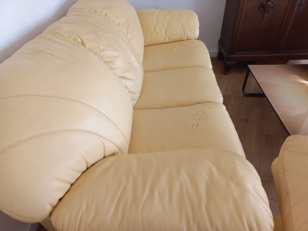 Wypoczynek skórzany 3+1+1