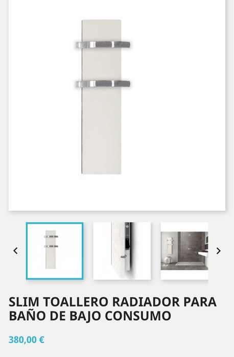 Toalheiro eléctrico branco de parede