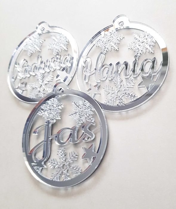 Bombka personalizowana, imię dziecka 3 sztuki