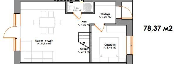 Будинок з ремонтом поблизу парку Центрального,таунхаус від БГ «Основа»