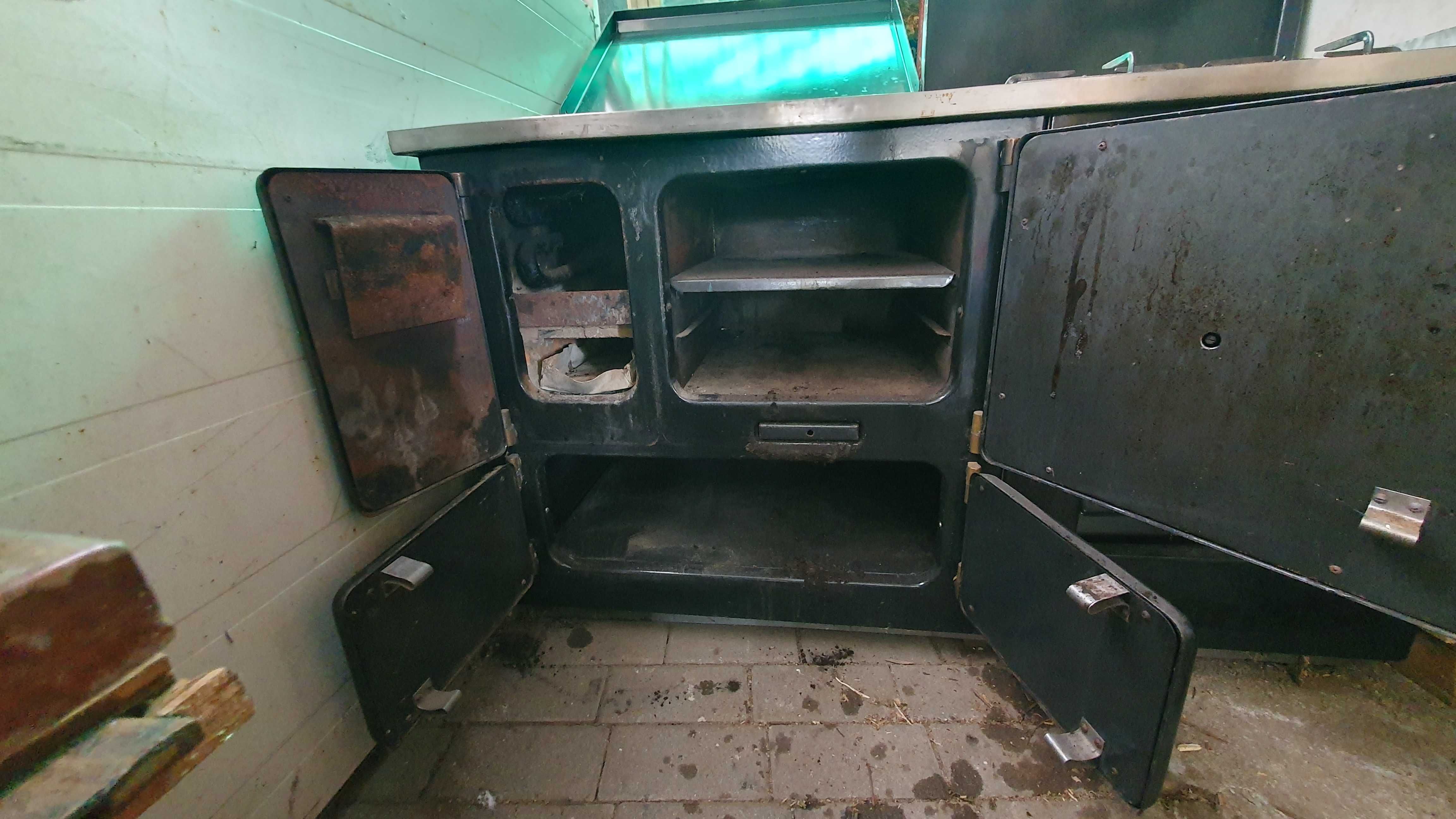 Fogão de inox a lenha com placa