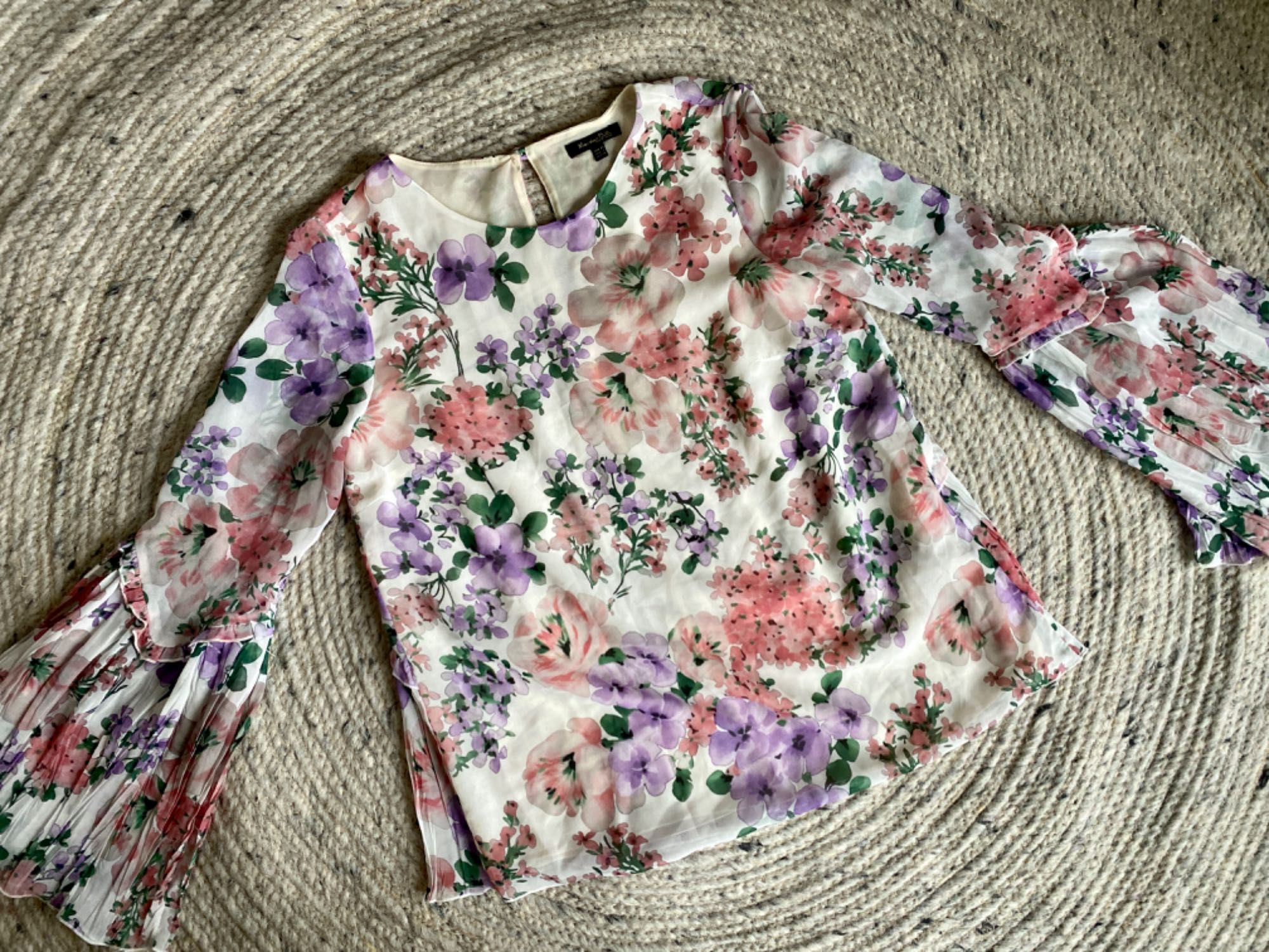 MASSIMO DUTTI bluzka z kwiatami XS S 34 36