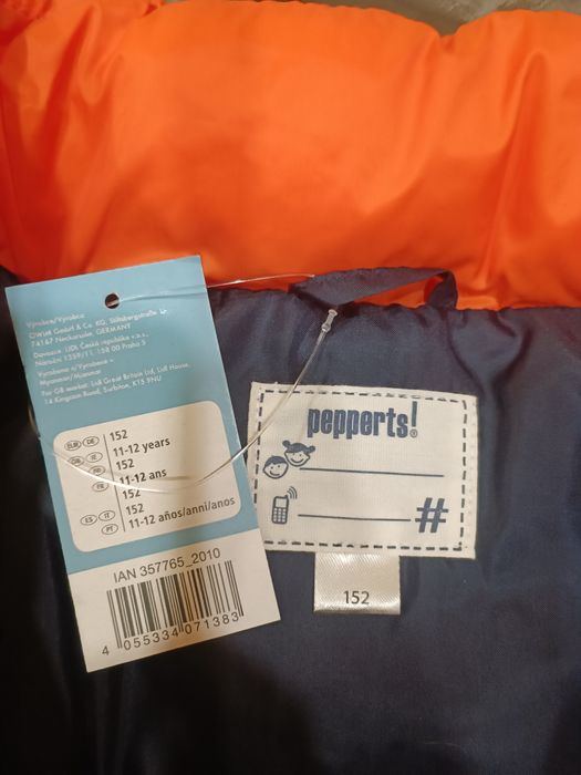 Novo com etiqueta Blusão Pepperts 11/12 anos 152cm Portes incluídos