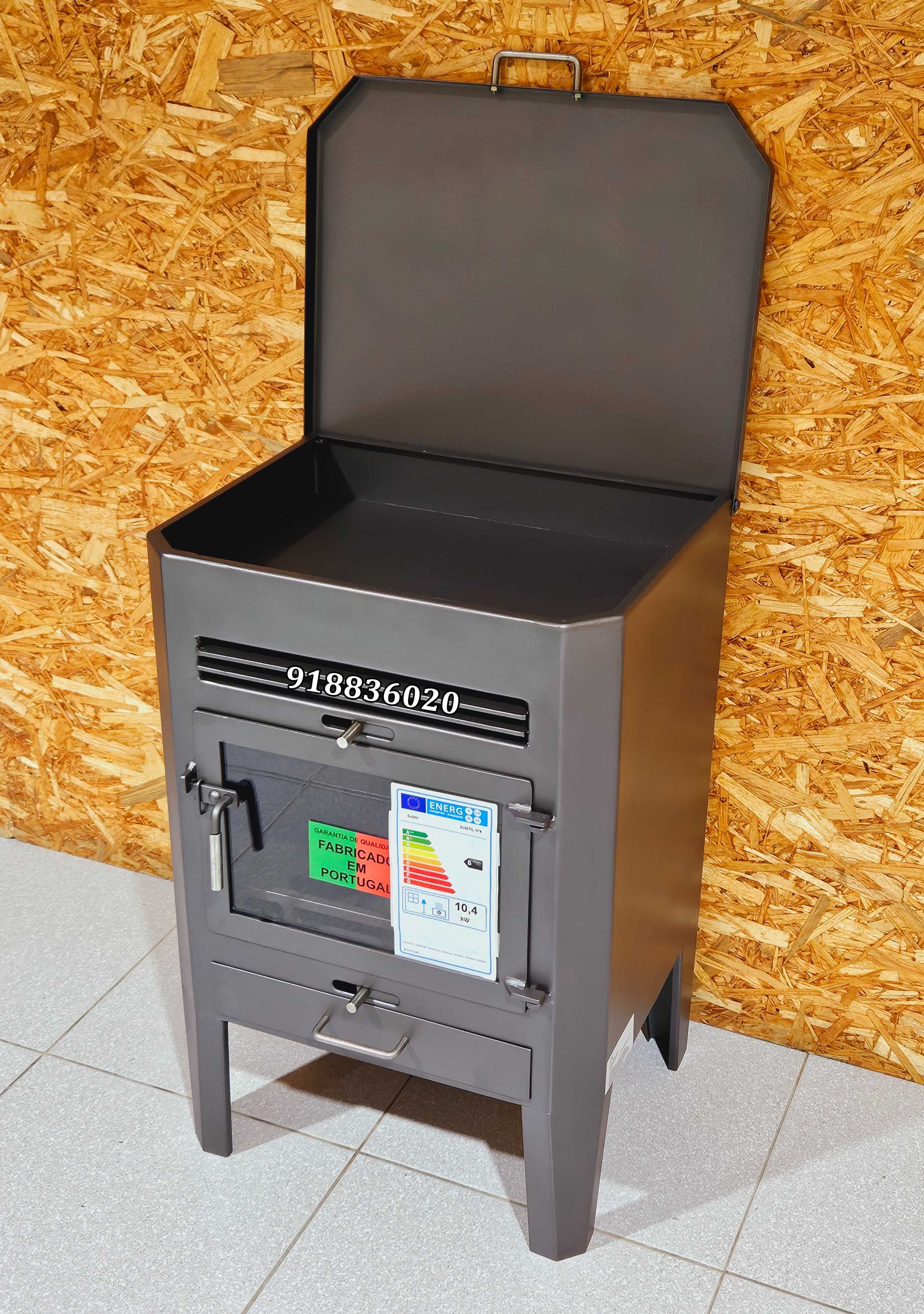 Salamandra Com Forno a Lenha NOVAS - 10.4Kw - FABRICADO PORTUGAL