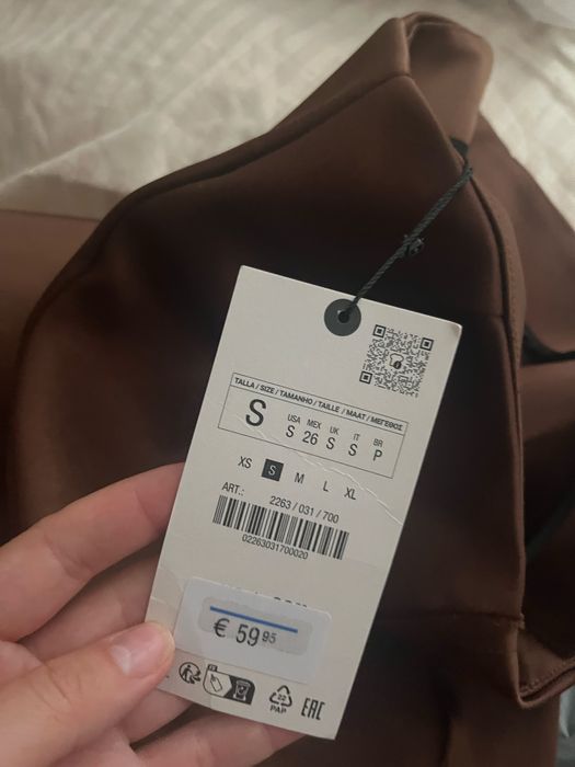 Юбка zara коричневая