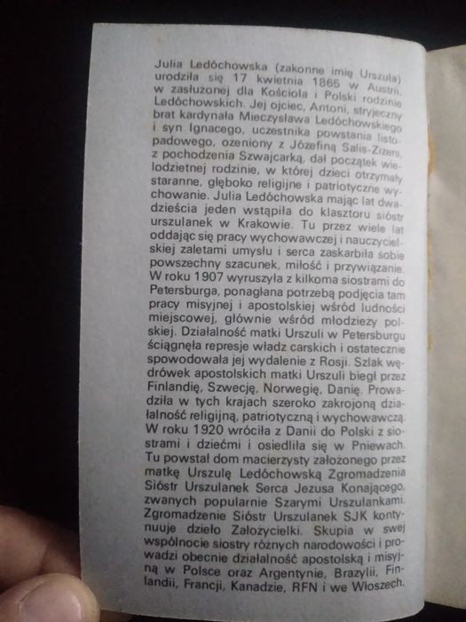 Testament- m. Urszula Ledóchowska