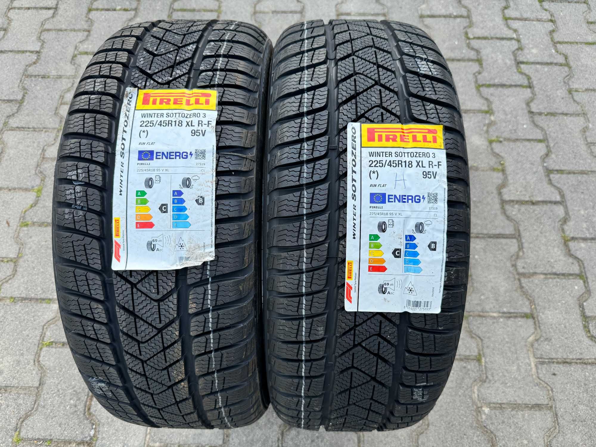 2x Nowe opony Zimowe 225/45r18 95V PIRELLI Sottozero 3 RSC BMW (2023r