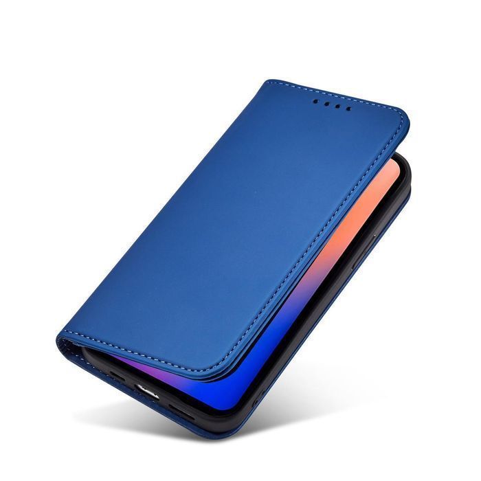 Etui z Portfelem do iPhone 12 Pro Magnet Card Case - Niebieskie