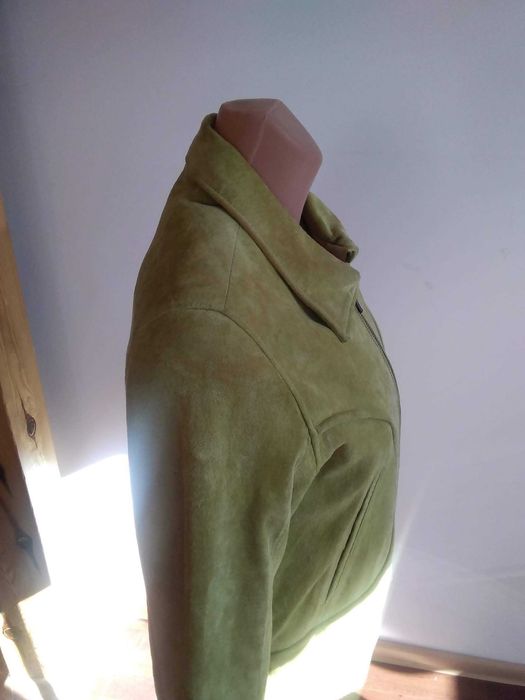 kurtka skora zielona
