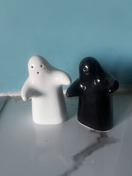 Solniczka i pieprzniczka duchy wzor halloween