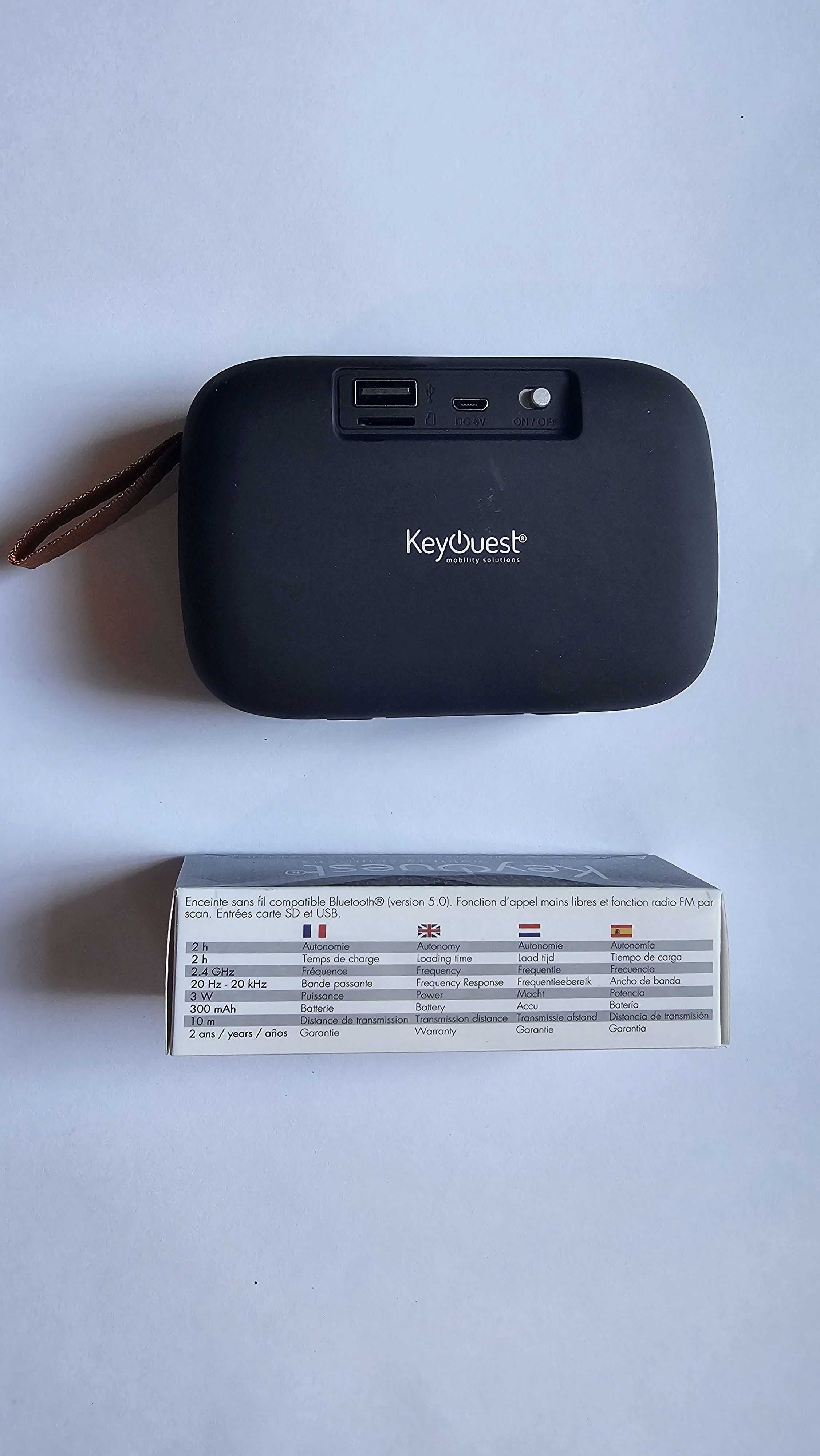 Głośnik bluetooth z radiem FM KeyQuest 3W wejście USB i microSD