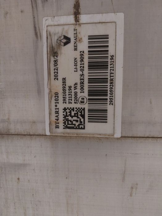 Bateria trakcyjna renault zoe 41kw 52kw soh 95.5%montaż