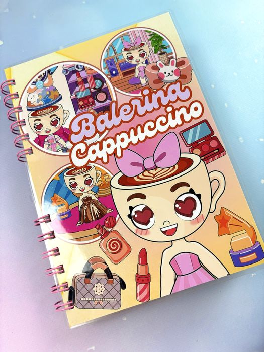 Album na rzepy Balerina Cappuccina, labubu, toca boca, pusheen