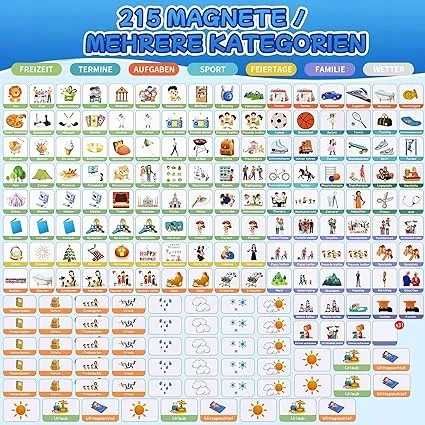 Planer kalendarz tygodniowy magnetyczny Tablica magnetyczna Montessori