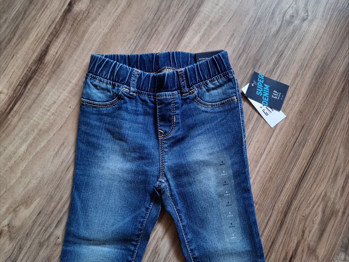 Jegginsy legginsy jeansowe spodnie spodenki GAP r104 4lata