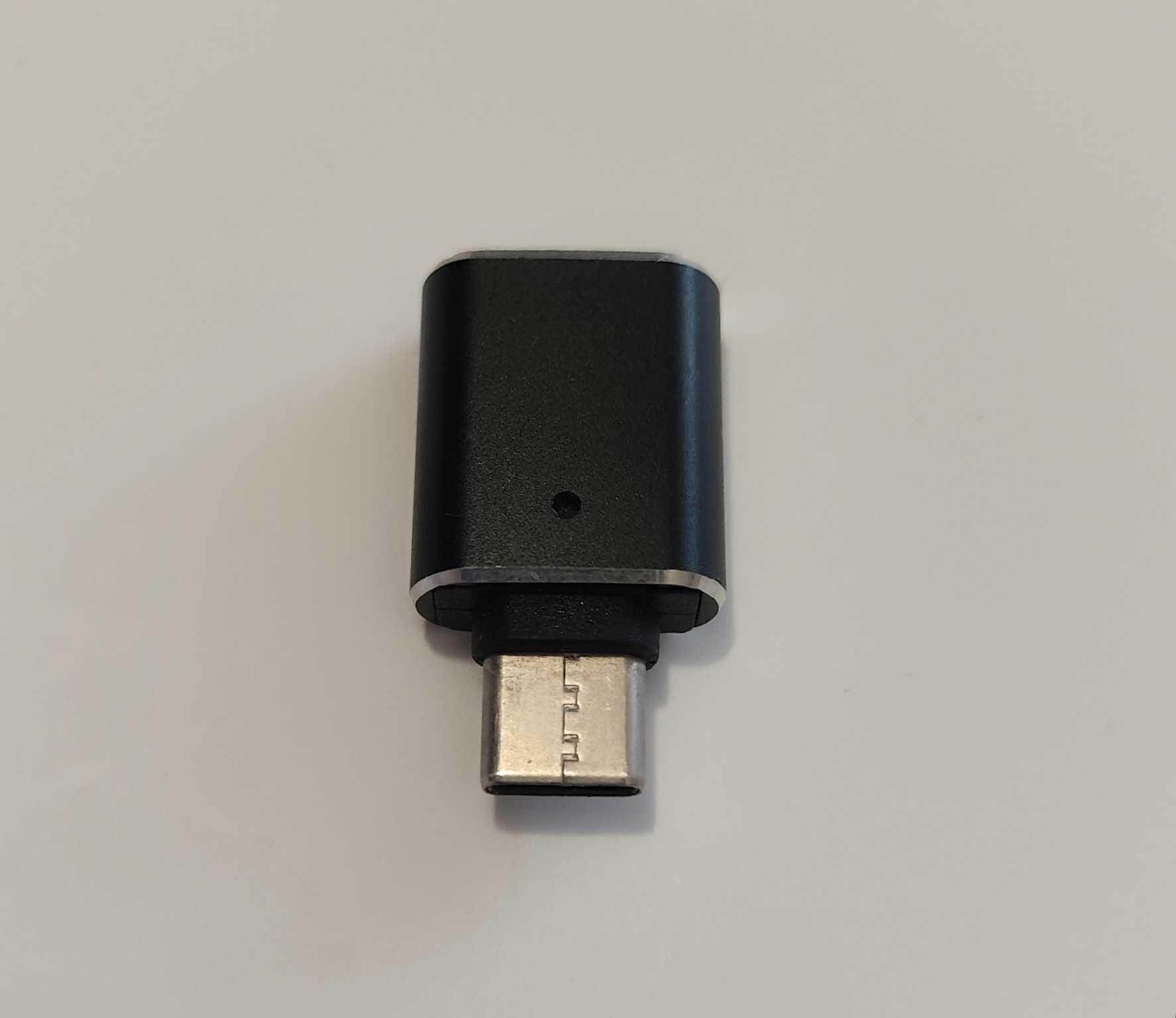 Адаптер перехідник переходник отг OTG C-Type USB 3.0 Led blue