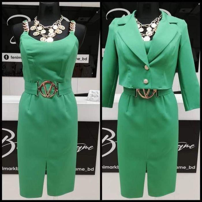 Sukienka z paskiem i żakietem nowa z metką