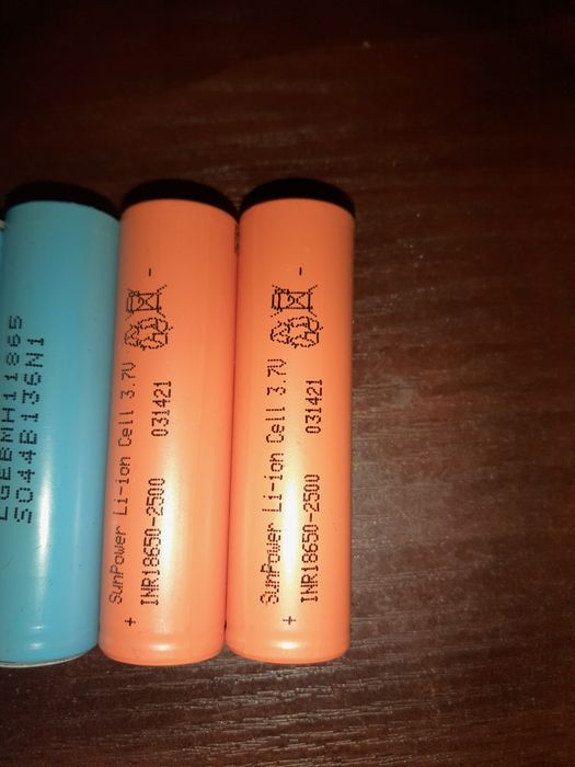 18650 високотокові SunPower 2500mAh