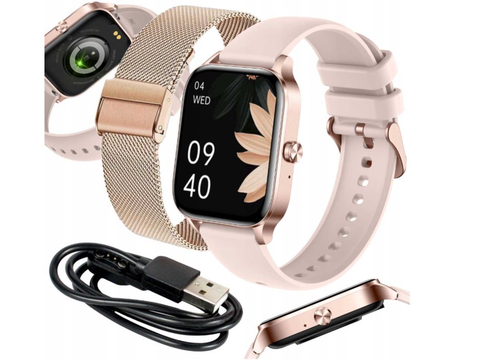 Smartwatch Zegarek Damski Srebrny Sportowy Powiadomienia - WYPRZEDAŻ