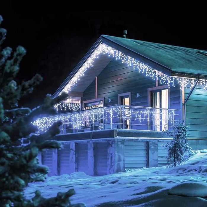 Святкова LED Гірлянда-Бахрома для Будинку 20–36 м, Flash
