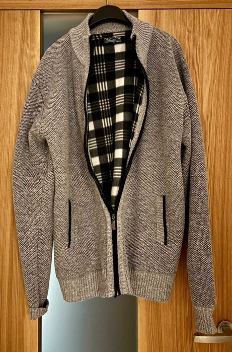 Sweter męski zapinany na zamek, rozmiar 3XL