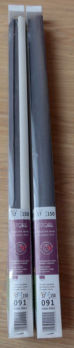 Miniroletki na okno szare 57cm x 150cm półprzeźroczyste