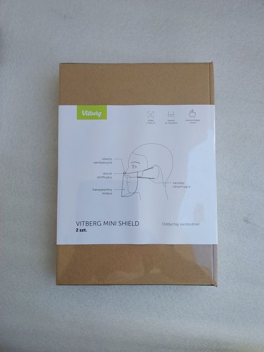 Przyłbica Vitberg Mini Shield rozmiar L - 3 sztuki  InPost