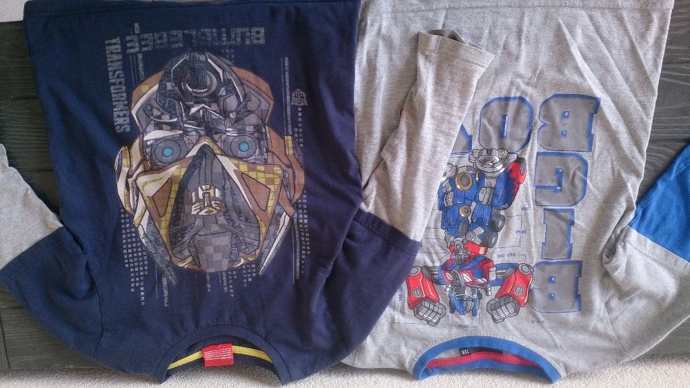 Transformers bluza długi rękaw rozmiar 128 robot Optimus Bumblebee