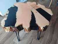 Stolik kawowy plaster drewna grab 55 cm