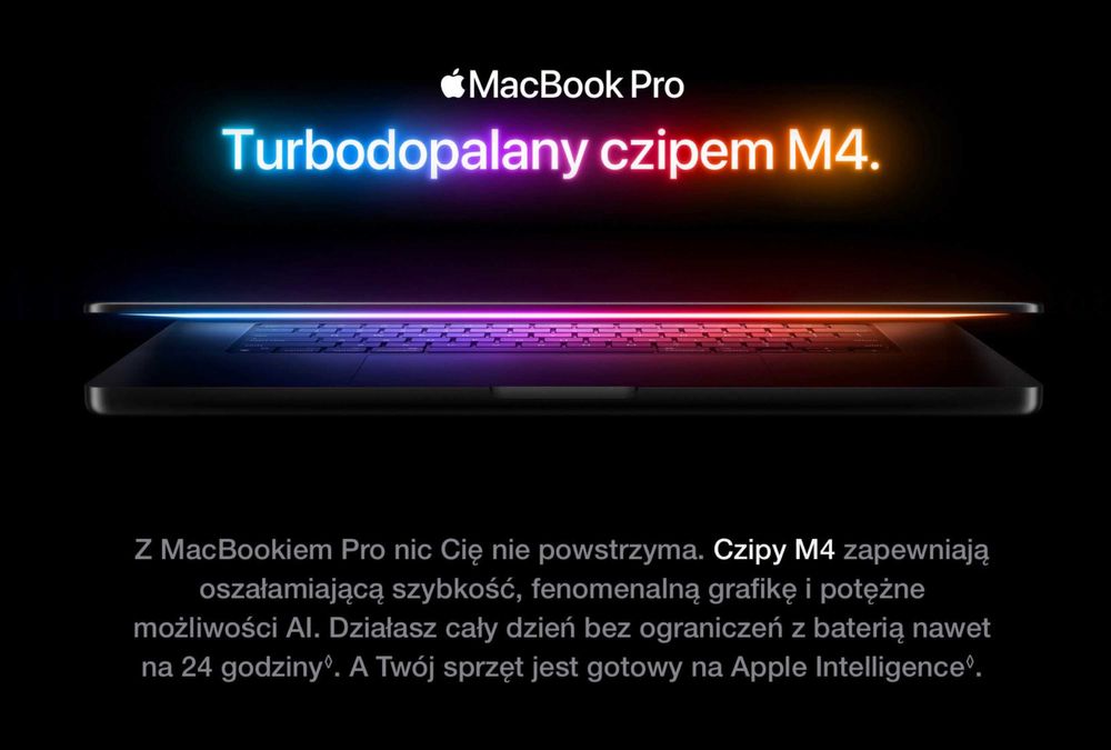 NOWY Apple MacBook Pro 14 M4 16GB RAM 512GB SSD Silver GW-3LATA! FV23%