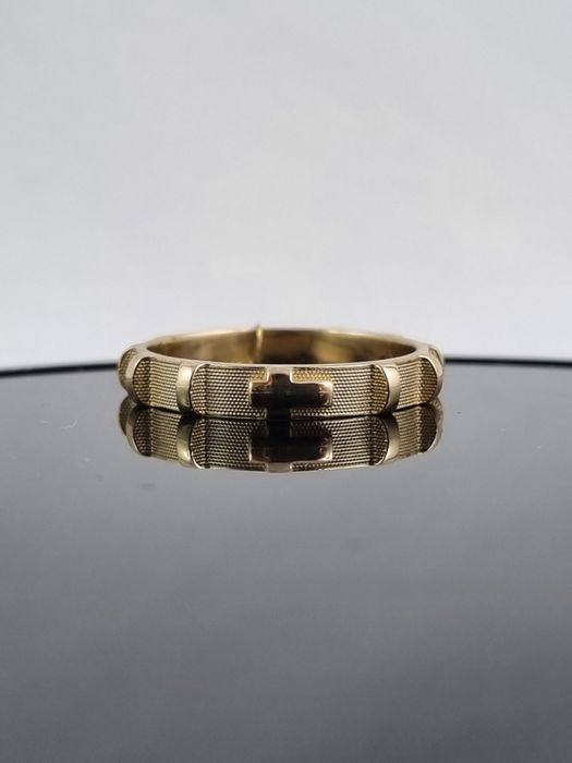 Złoty nowy pierścionek różaniec obrączka Au.585