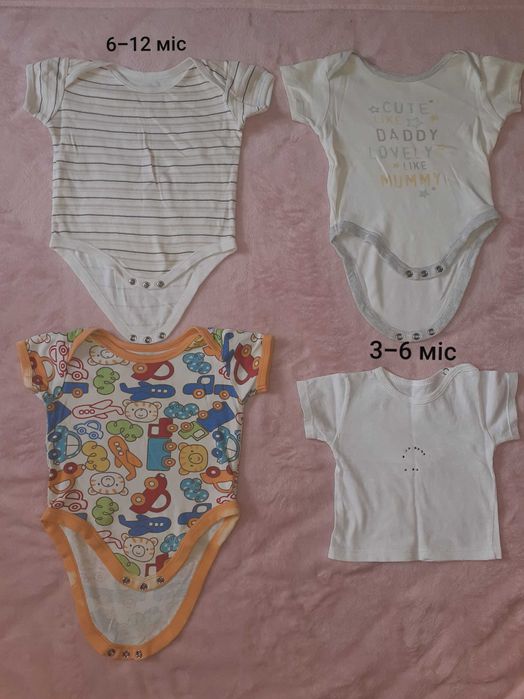Бодіки, маєчки, сорочечка від 3- 24міс, 3-11 років