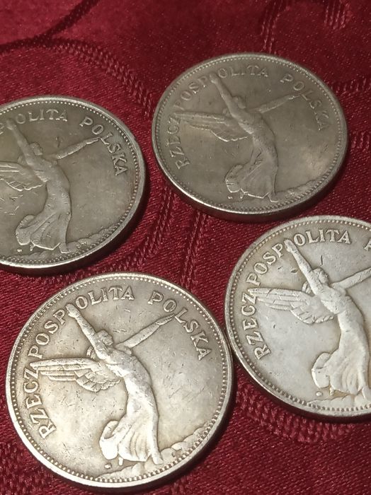 5 PLZ 1928 1930 1931 1932 польський злотий стан на фото