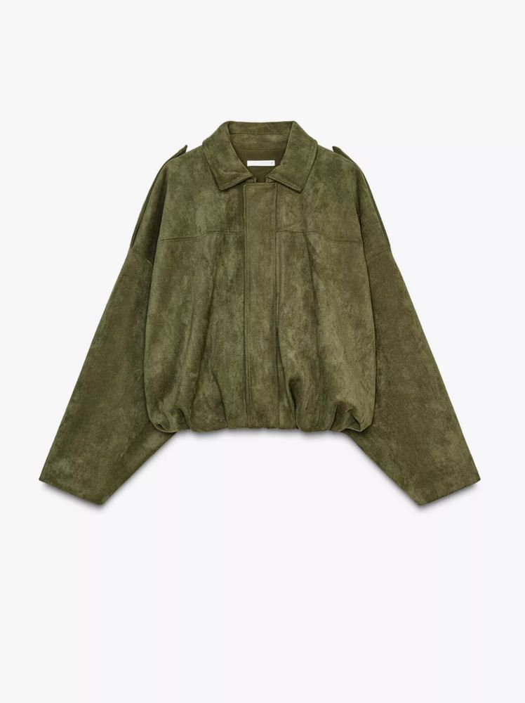трендовий бомбер zara під замш s m