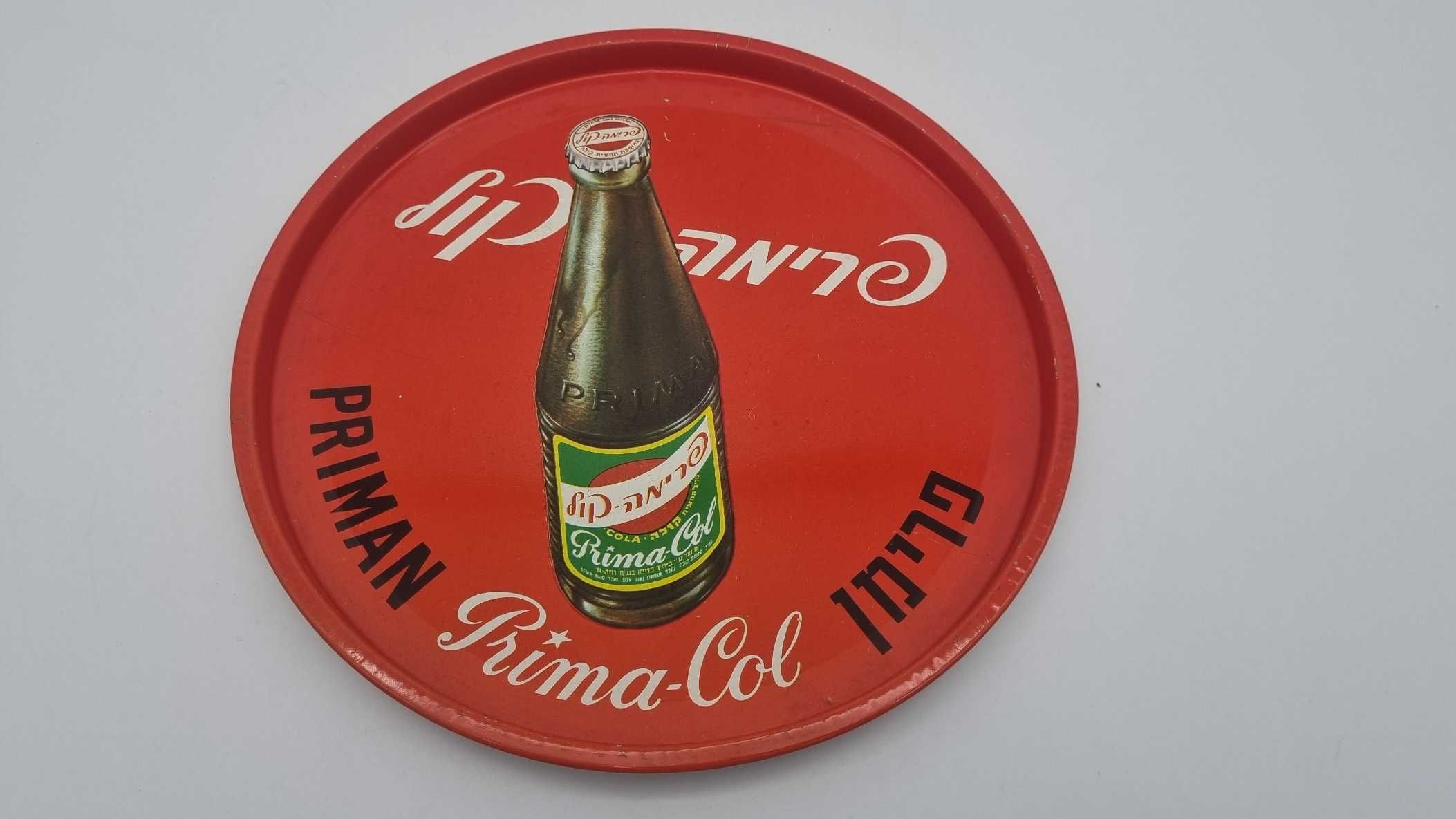 Reklama Vintage Tacka metalowa PRIMAN Prima Coca Cola Israel lata 60