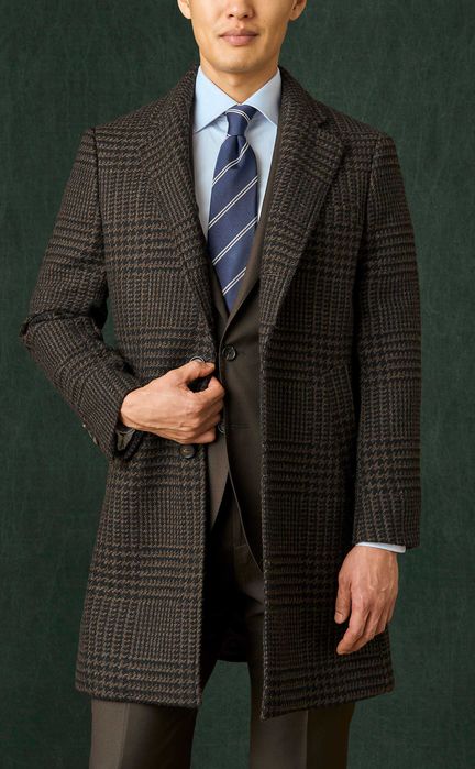 Brązowy męski płaszcz zimowy 36S Spier & Mackay