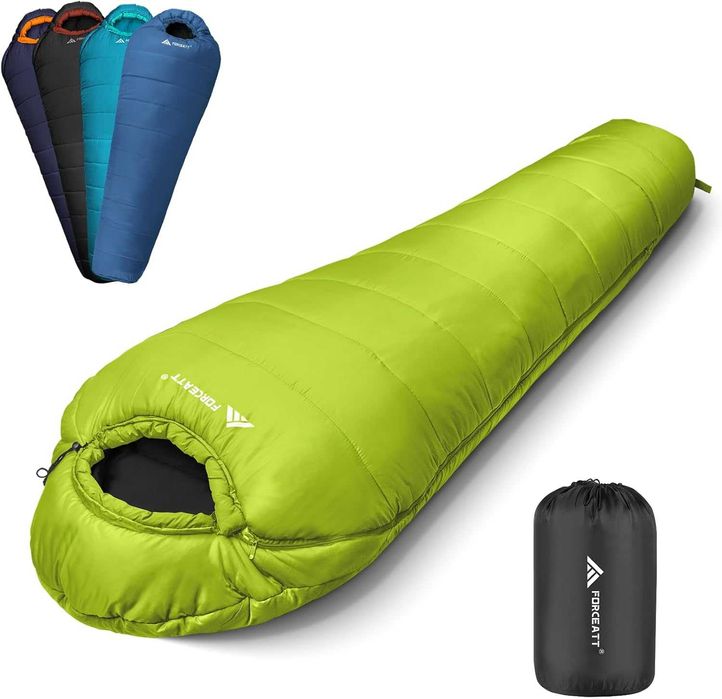 Forceatt śpiwór mumia zimowy wodoodporny 220 cm