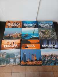 Livros "Geografia de Portugal" e "Geografia do Mundo"