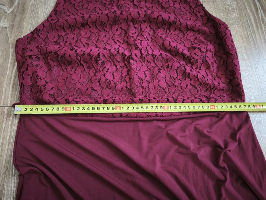 Piękna elegancka sukienka wesele impreza sesja koronka maxi